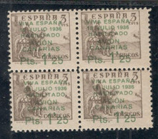 SPAIN(Canarias)....CANARY ISLAND 1937:Edifil 10mnh**block Of 4 - Otros & Sin Clasificación