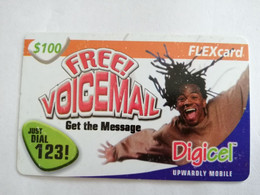 CARIBBEAN ISLANDS EC $ 100,-  FREE VOICEMAIL / DIGICEL (JAMAICA?)   -PREPAID Used ** 9514** - Antillas (Otros)