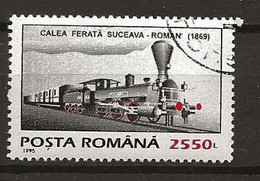 Romania 1995 Train With Steam Locomotive, Mi 5091, Cancelled - Gebraucht