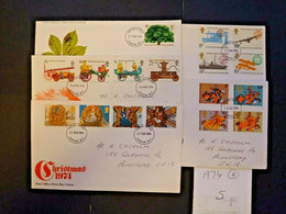 1974 A GROUP OF FIVE FIRST DAY OF ISSUE POSTMARKED COVERS. (A) #01015 - 1971-1980 Dezimalausgaben