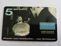 NETHERLANDS  PREPAID  KPN TELECOM  /SCHIESSER /LINGERY /UNCOVER      5 UNITS    MINT CARD    ** 9522** - Non Classificati