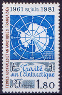 TAAF - ANTARTICA - TREATY - MAPS - **MNH - 1981 - Traité Sur L'Antarctique