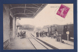 CPA [63] Puy-de-Dôme Marcillat Gare Station Train Chemin De Fer Circulé - Otros & Sin Clasificación