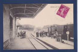 CPA [63] Puy-de-Dôme Marcillat Gare Station Train Chemin De Fer Circulé - Autres & Non Classés