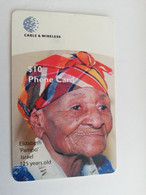 DOMINICA / $10 CHIPCARD  ELIZABETH PAMPO  125 YEAR       Fine Used Card  ** 9548 ** - Dominica