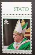 SO) VATICAN CITY, 2014, POPE FRANCIS, WHITH SHEET TOP BORDER - Andere & Zonder Classificatie