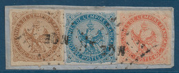 France Colonies Générales Fragment Tricolore Aigle N°3, 4 &5 Oblitérés Losange De Points MQE De Martinique TTB - Aigle Impérial