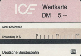 GERMANY : TI1A ICE Wertkarte DM 5,- (DB) USED - Precursors