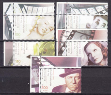 Germany 2001 Actors Mi#2218-2222 Mint Never Hinged - Ungebraucht