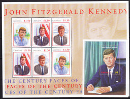 Grenada 2001 Kennedy Mi#4879-4881 Kleinbogen And Block#663 Mint Never Hinged - Grenada (1974-...)