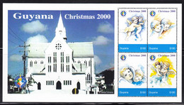 Guyana 2000 Christmas Mint Never Hinged Block - Guiana (1966-...)