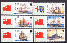 Great Britain Jersey 2001 Ships Boats Mi#973-978 Mint Never Hinged - Jersey