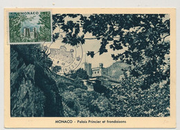 MONACO => Carte Maximum - 0,05 - Palais Princier Et Frondaisons - Monaco A - 1/6/1960 - Maximum Cards