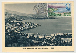 MONACO => Carte Maximum - 0,30 - Vue Aérienne De Monte-Carlo - Monaco A - 1/6/1966 - Maximum Cards
