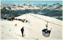 Station De Ski De Crans S/Sierre (Valais Suisse) Restaurant Bella-Lui, Téléférique - Carte J. Kleiner - Sierre