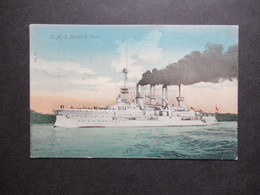 DR 1907 Kriegsschiff S.M.S. Friedrich Karl Verlag Gebrüder Lempe Kiel Tagesstempel Kiel - Guerra