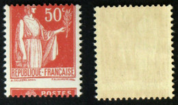 N° 283 50c PAIX Piquage à Cheval Neuf N** TB Cote 23€ - 1932-39 Peace