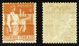 N° 286 1F PAIX Défaut D'essuyage Neuf N* TB Cote € - 1932-39 Peace