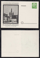 BRD Bund 1954 Heuss 10Pf Privat Ganzsache Postkarte PP8 ** Ansbach - Privatpostkarten - Ungebraucht