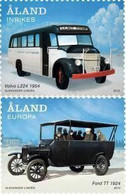 Aland Islands Åland 2012 Antique Cars Buses Volvo L224 And Ford TT Set Of 2 Stamps Mint - Aland