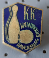 Nine-pin Bowling Club KK Ravensburg Germany Vntage Enamel Pin Badge - Bowling