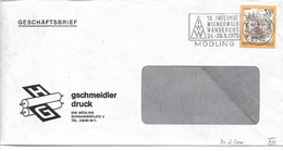 2052g: Heimatbeleg Mödling 1979, Werbestempel "Wandern & Bergsteigen", Druckerei Gschmeidler - Mödling