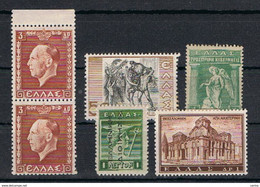 GRECIA:  1912/61  VARI  -  6  VAL. N./L. -  YV/TELL. 199//731 - Unused Stamps