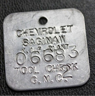 Jeton D'usine, D'atelier Ou D'outillage Années 30 "Usines Chevrolet - GMC à Saginaw" General Motors - Michigan - Monetary/Of Necessity