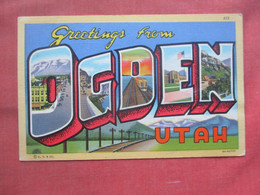 Greetings. Ogden Utah > Ogden    Back Side Paper Rub.  Ref 5624 - Ogden