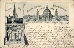 Vorläufer Lithographie Antwerpen Anvers Flandern, Weltausstellung 1894, Kathedrale - Otros