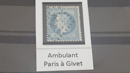 LOT584571 TIMBRE DE FRANCE OBLITERE N°29B TB AMBULANT  PARIS A GIVET - 1863-1870 Napoléon III Lauré