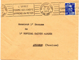 BOUCHES Du RHONE - Dépt N° 13 = MARSEILLE GARE 1953 = FLAMME RBV ' L'armée / Forme Des Chefs / Apprend Un Métier ' - Annullamenti Meccanici (pubblicitari)