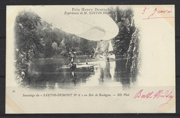 Carte P De 1901 ( Sauvetage Du Santos-Dumont Au Bois De Boulogne ) - Incidenti