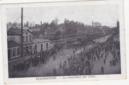 49807   Ecaussines  Gare Train   Déportation  Des  Civils - Ecaussinnes