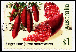 AUSTRALIA 2019 $1 Multicoloured, Bush Citrus - Finger Lime Die-Cut Self Adhesive Used - Used Stamps