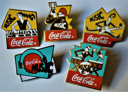 Lot De 5 Pin's Lumineux COCA-COLA Music - Coca-Cola