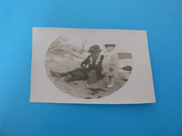 PHOTO ALBUMINEE - 44 LE POULIGUEN SUZANNE BINET ET DONATIEN GARNIER - 1916 - Plaatsen