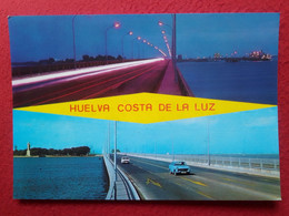 SPAIN ANDALUSIA POSTAL POST CARD HUELVA PUENTE SOBRE EL RÍO TINTO BRIDGE OVER RIVER..ED. BEASCOA Nº 8662 COCHES....PONT. - Huelva