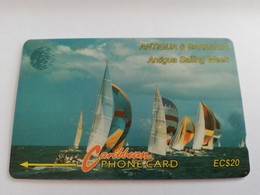 ANTIGUA & BARBUDA $ 20  Sailing Week White Logo         ANT-13B  CONTROL NR: 13CATB  WHITE    NEW C&W LOGO **9579** - Antigua E Barbuda