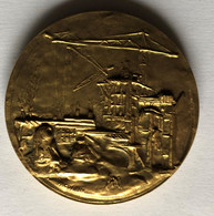 Médaille En Bronze Signée R. Corbin Bâtiment Et Travaux Publics Du Calvados Fête Du Travail 1976 - Altri
