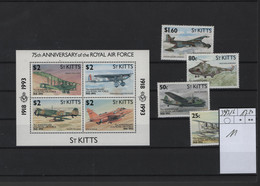 St.Kitts  Michel Cat.No. Mnh/**  343/346 + Sheet 11 - St.Kitts And Nevis ( 1983-...)