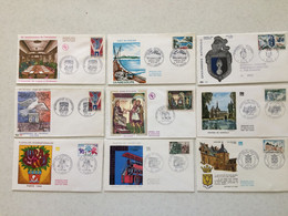 132 FRANCE 9 ENVELLOPES PREMIER JOUR ANNEE 1968 1969 1970 - 1970-1979