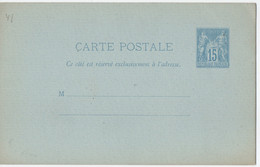 France Stationary  Card 15 C, Unused 1878 - Enteros Administrativos