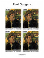 Burundi 2022, Art, Gauguin II, 4val In BF IMPERFORATED - Unused Stamps
