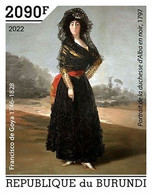 Burundi 2022, Art, Goya II, 1val IMPERFORATED - Neufs