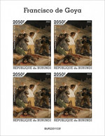 Burundi 2022, Art, Goya, 4val In BF IMPERFORATED - Unused Stamps