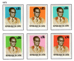 ZAIRE 826/831 MNH 1973 - Type Der Zegels Van 1972 - 1971-79: Ungebraucht