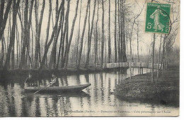 SARTHE PONTVALLAIN  DOMAINE DE FONTFREAU SUR L AUNE   BARQUE PERSONNAGE - Pontvallain