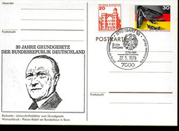 ALLEMAGNE  Carte PAP 1979 Stutgart République D Allemagne Adenauer - Postkarten - Gebraucht