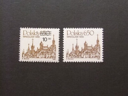 Delcampe - POLONIA POLSKA 1980 MONUMENTOS DE POLONIA YVERT 2554 + 2631 ** MNH - Monuments